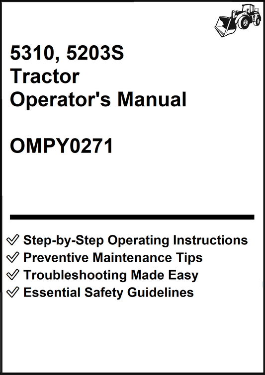 John Deere 5310, 5203S Tractor Operator's Manual OMPY0271 - PDF