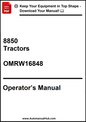 John Deere 8850 Tractors Operator’s Manual OMRW16848 - PDF