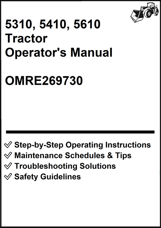 John Deere 5310, 5410, 5610 Tractor Operator's Manual OMRE269730 - PDF
