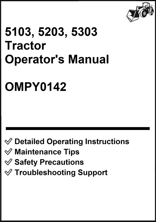 John Deere 5103, 5203, 5303 Tractor Operator's Manual OMPY0142 - PDF