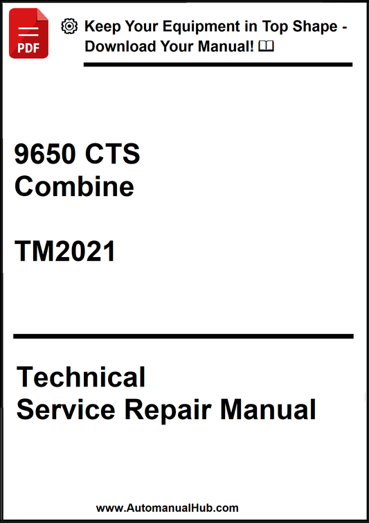 Technical Service Repair Manual for 9650 CTS Combine with download prompt.