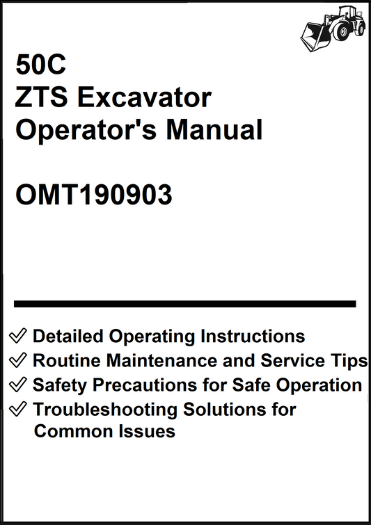 John Deere 50C ZTS Excavator Operator's Manual OMT190903 - PDF