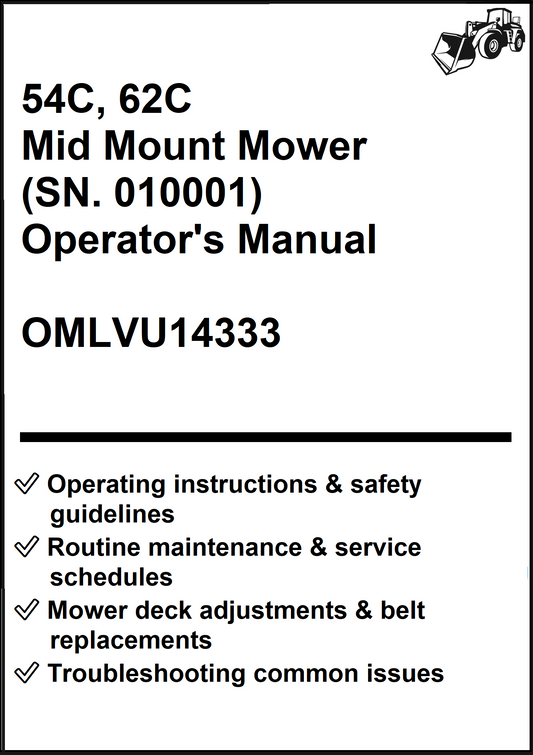 John Deere 54C, 62C Mid Mount Mower (SN. 010001) Operator's Manual OMLVU14333 - PDF