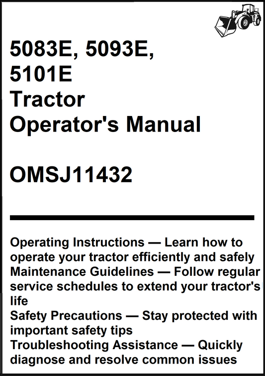 John Deere 5083E, 5093E, 5101E Tractor Operator's Manual OMSJ11432 - PDF