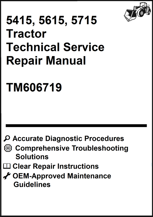 John Deere 5415, 5615, 5715 Tractor Technical Service Repair Manual TM606719 - PDF