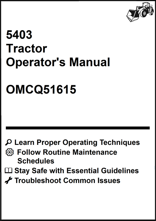 John Deere 5403 Tractor Operator's Manual OMCQ51615 - PDF