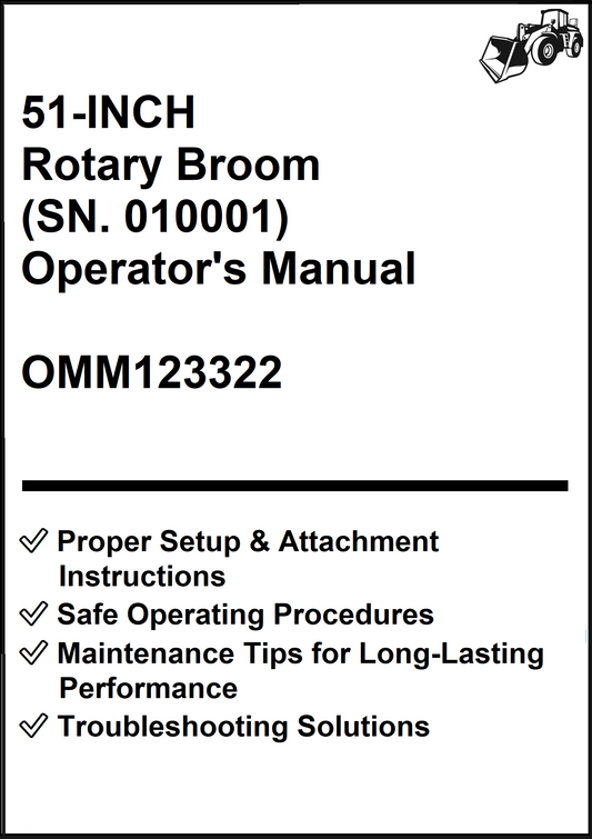 John Deere 51-INCH Rotary Broom (SN. 010001) Operator's Manual OMM123322 - PDF