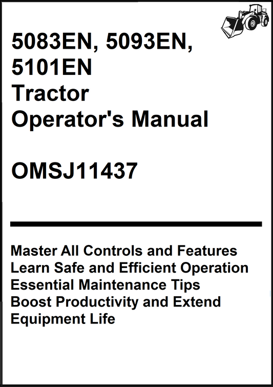 John Deere 5083EN, 5093EN, 5101EN Tractor Operator's Manual OMSJ11437 - PDF