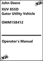 John Deere XUV 855D Gator Utility Vehicle Operator's Manual OMM158412 - PDF