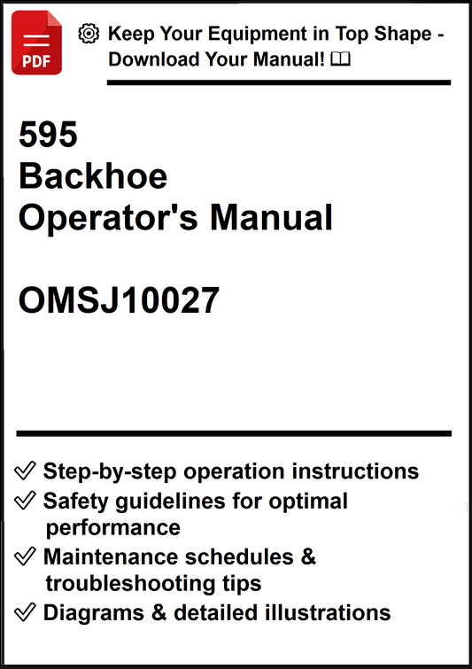 John Deere 595 Backhoe Operator's Manual OMSJ10027 - PDF