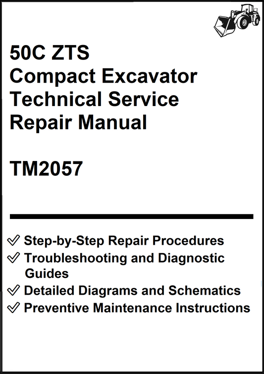 John Deere 50C ZTS Compact Excavator Technical Service Repair Manual TM2057 - PDF
