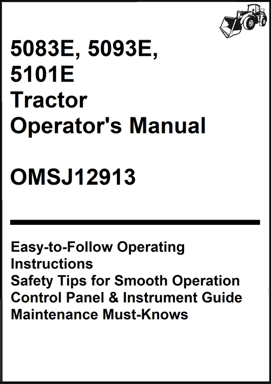 John Deere 5083E, 5093E, 5101E Tractor Operator's Manual OMSJ12913 - PDF