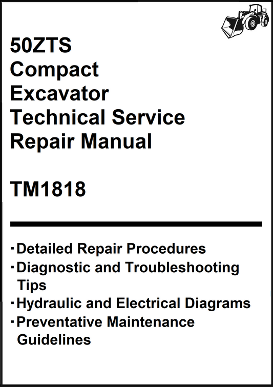 John Deere 50ZTS Compact Excavator Technical Service Repair Manual TM1818 - PDF