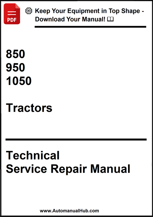 John Deere 850, 950 & 1050 Tractors Shop Technical Service Repair Manual - PDF