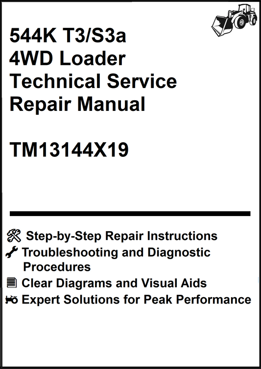John Deere 544K T3/S3a 4WD Loader Technical Service Repair Manual TM13144X19 - PDF