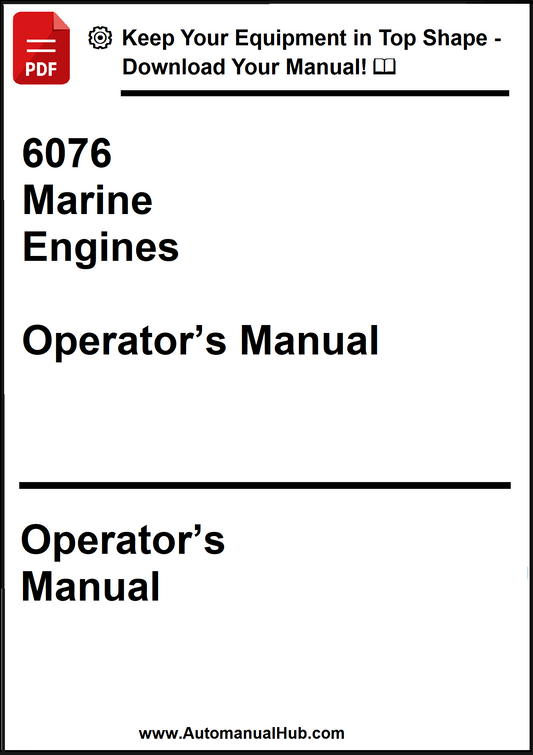 John Deere 6076 Marine Engines Operator’s Manual - PDF
