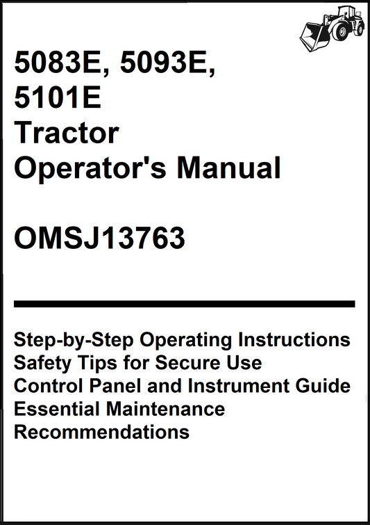 John Deere 5083E, 5093E, 5101E Tractor Operator's Manual OMSJ13763 - PDF