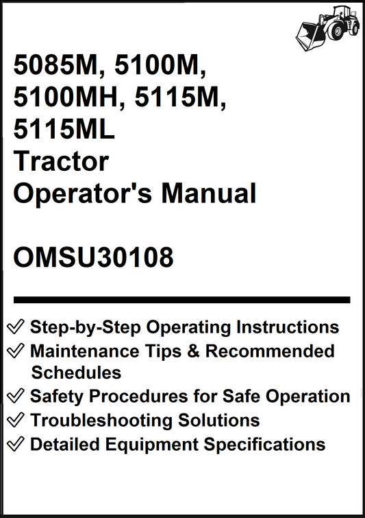 John Deere 5085M, 5100M, 5100MH, 5115M, 5115ML Tractor Operator's Manual OMSU30108 - PDF