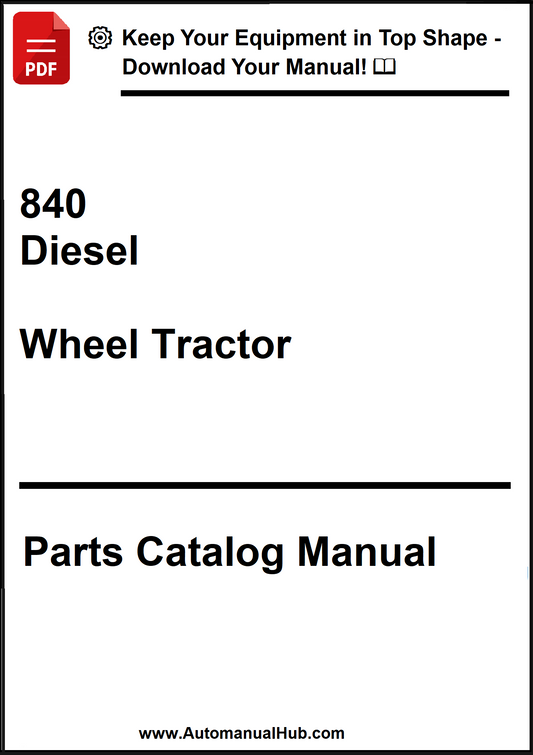 John Deere 840 Diesel Wheel Tractor Parts Catalog Manual - PDF