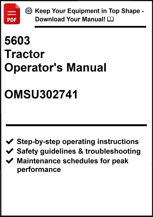 John Deere 5603 Tractor Operator's Manual OMSU302741 - PDF
