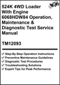 John Deere 524K 4WD Loader With Engine 6068HDW84 Operation, Maintenance & Diagnostic Test Service Manual TM12093 - PDF