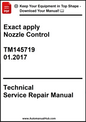Technical Service Repair Manual for nozzle control system with model number TM145719 and date 01.2017.