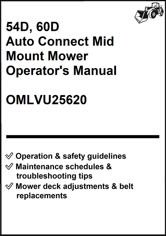 John Deere 54D, 60D Auto Connect Mid Mount Mower Operator's Manual OMLVU25620 - PDF