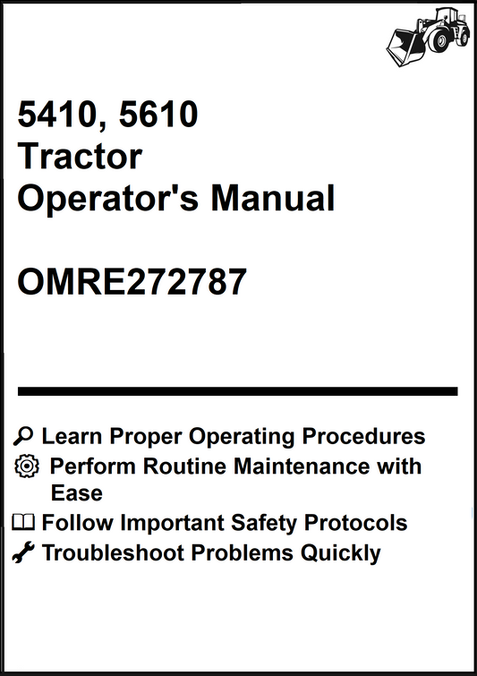 John Deere 5410, 5610 Tractor Operator's Manual OMRE272787 - PDF