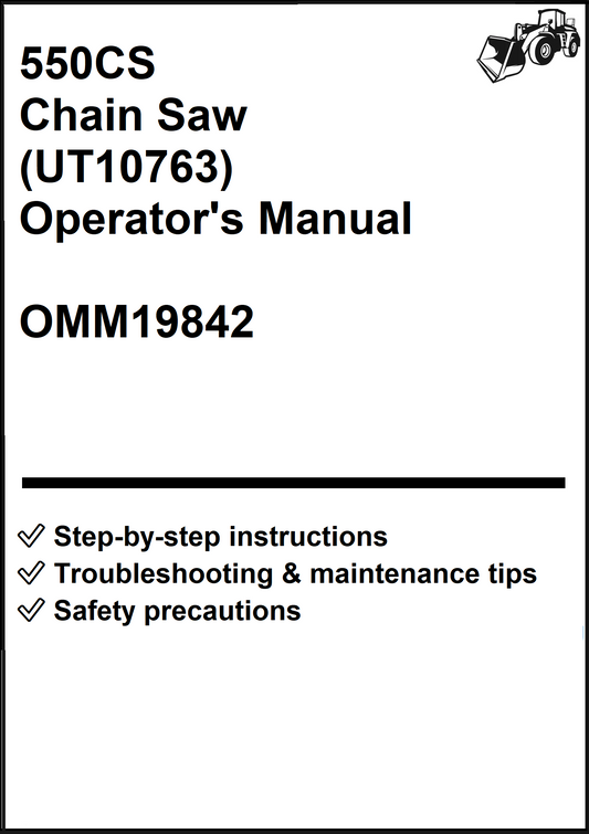 John Deere 550CS Chain Saw (UT10763) Operator's Manual OMM19842 - PDF