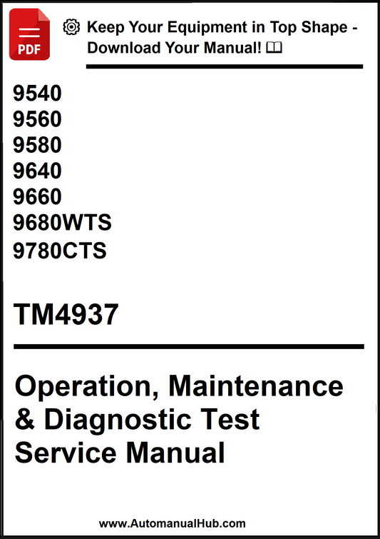 Manual cover with text on a white background