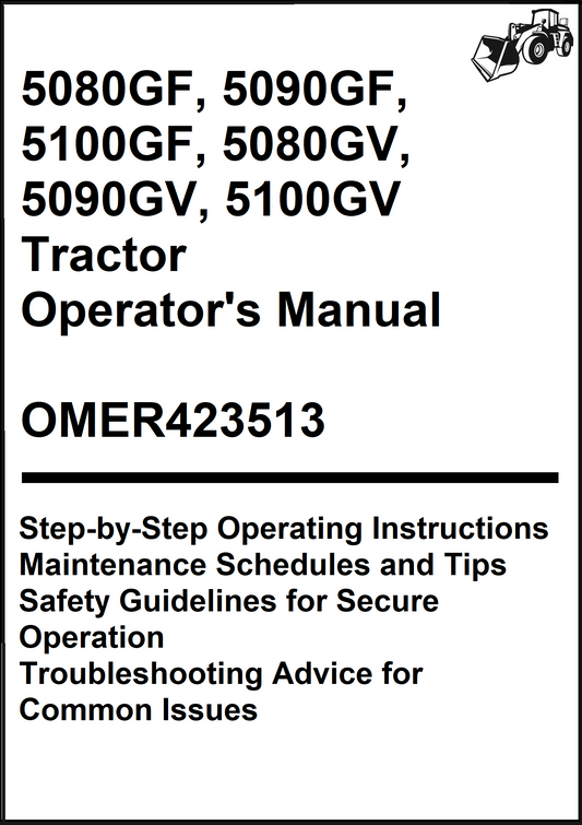 John Deere 5080GF, 5090GF, 5100GF, 5080GV, 5090GV, 5100GV Tractor Operator's Manual OMER423513 - PDF