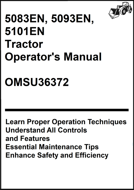 John Deere 5083EN, 5093EN, 5101EN Tractor Operator's Manual OMSU36372 - PDF