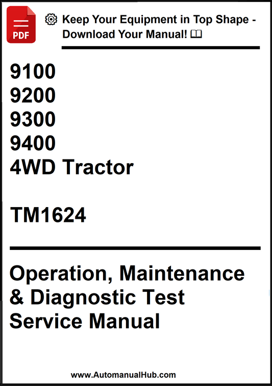 Manual cover for 4WD Tractor TM1624 with text on a white background