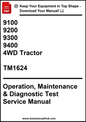 Manual cover for 4WD Tractor TM1624 with text on a white background