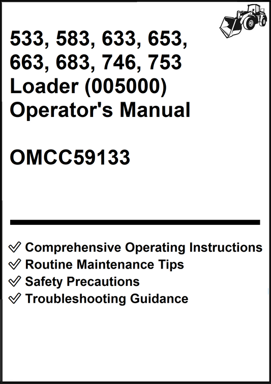 John Deere 533, 583, 633, 653, 663, 683, 746, 753 Loader (005000) Operator's Manual OMCC59133 - PDF