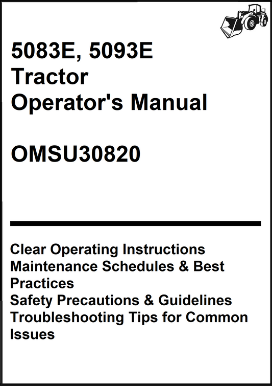 John Deere 5083E, 5093E Tractor Operator's Manual OMSU30820 - PDF
