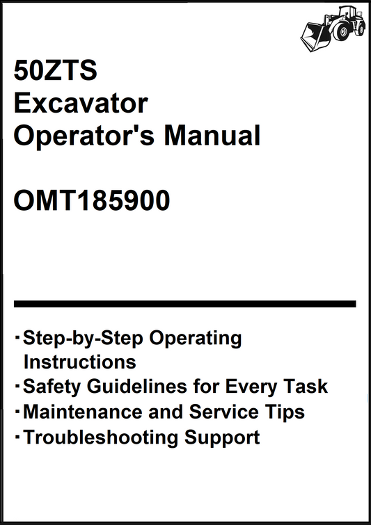 John Deere 50ZTS Excavator Operator's Manual OMT185900 - PDF