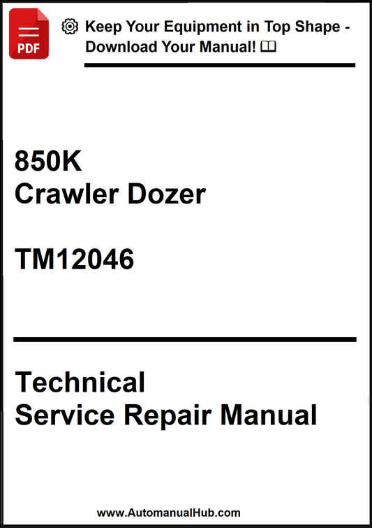John Deere 850K Crawler Dozer Technical Service Repair Manual TM12046 - PDF