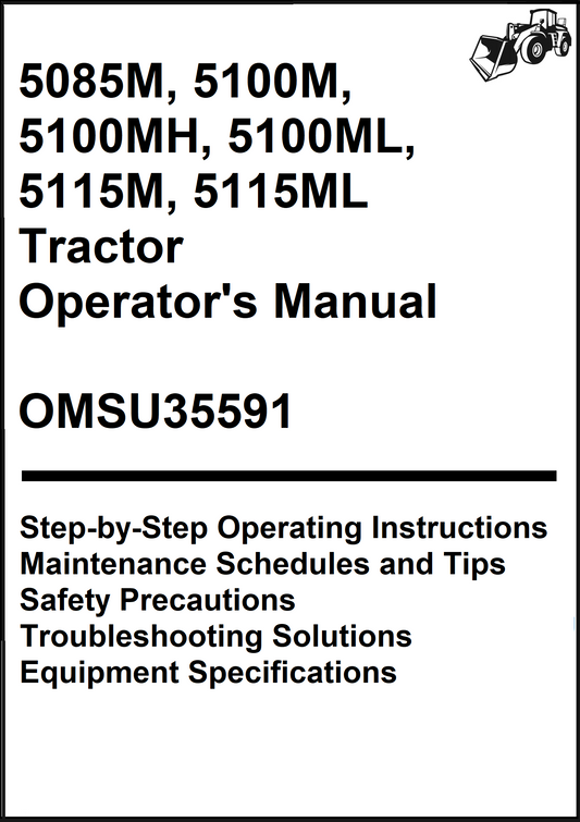 John Deere 5085M, 5100M, 5100MH, 5100ML, 5115M, 5115ML Tractor Operator's Manual OMSU35591 - PDF