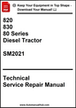 John Deere 820, 830, 80 Series Diesel Tractor Technical Service Repair Manual SM2021 - PDF