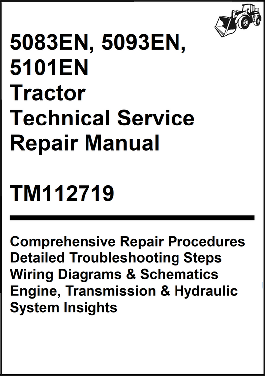 John Deere 5083EN, 5093EN, 5101EN Tractor Technical Service Repair Manual TM112719 - PDF