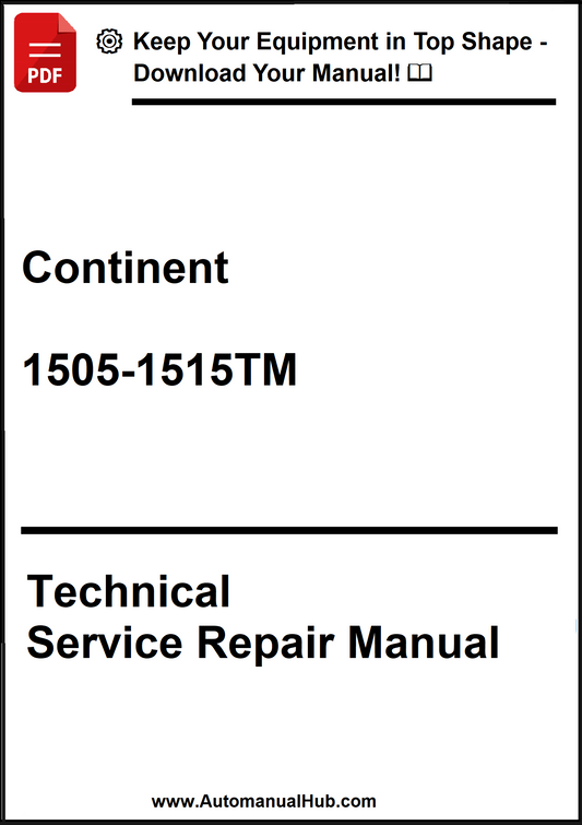 Technical Service Repair Manual for Continent 1505-1515TM with download prompt.