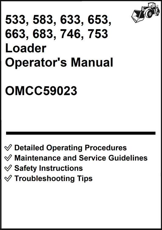 John Deere 533, 583, 633, 653, 663, 683, 746, 753 Loader Operator's Manual OMCC59023 - PDF