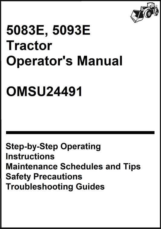 John Deere 5083E, 5093E Tractor Operator's Manual OMSU24491 - PDF