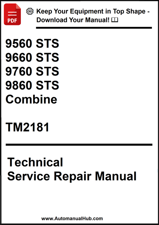 Technical Service Repair Manual for agricultural equipment with model numbers and TM2181 on a white background.