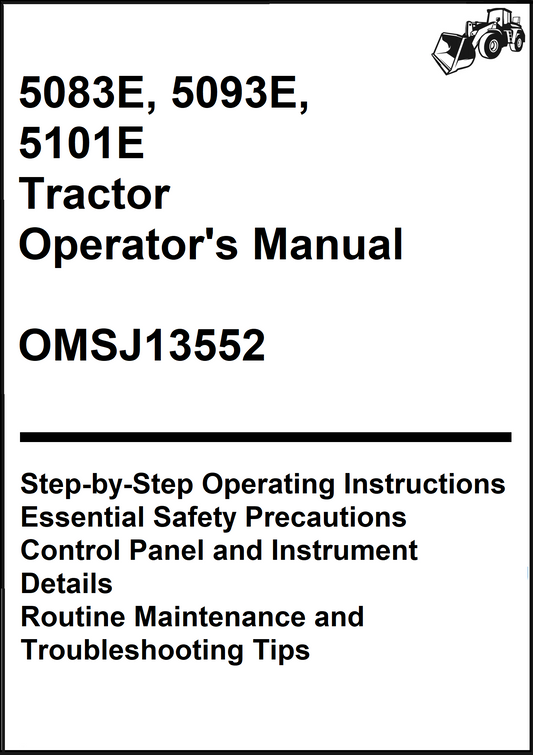 John Deere 5083E, 5093E, 5101E Tractor Operator's Manual OMSJ13552 - PDF