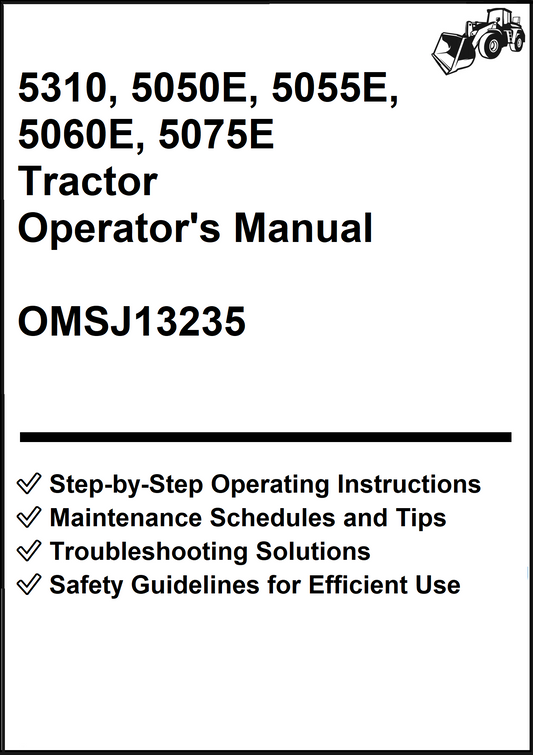 John Deere 5310, 5050E, 5055E, 5060E, 5075E Tractor Operator's Manual OMSJ13235 - PDF