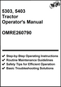 John Deere 5303, 5403 Tractor Operator's Manual OMRE260790 - PDF