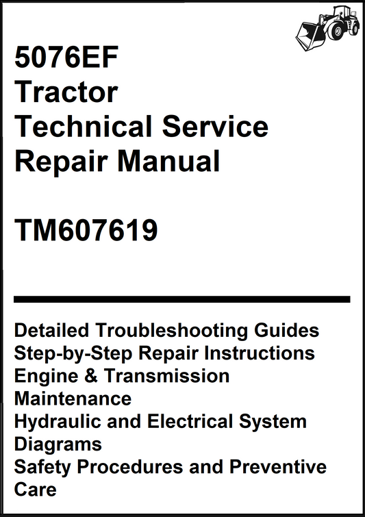 John Deere 5076EF Tractor Technical Service Repair Manual TM607619 - PDF