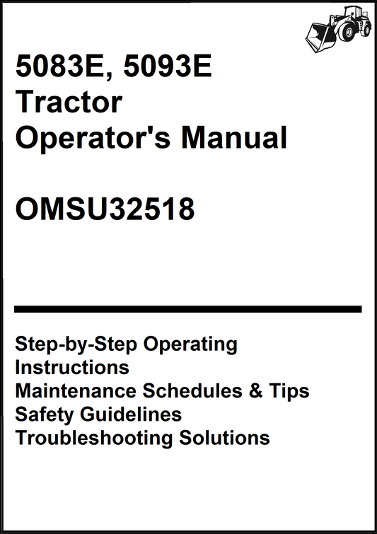 John Deere 5083E, 5093E Tractor Operator's Manual OMSU32518 - PDF